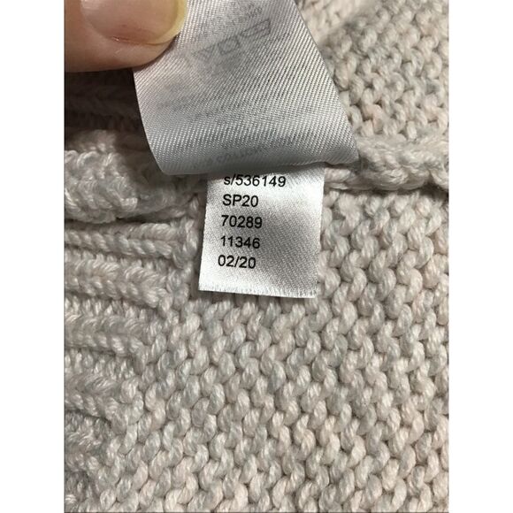 Ann Taylor Cream Boat Neck Ribbed Sweater XS Cotton Blend - Picture 7 of 7